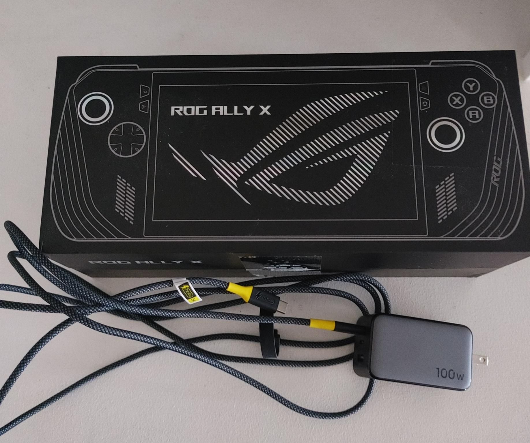 Asus Rog Ally X Z1 Extreme 24gb Ram 2TB nvme Windows 11 JSAUX USB-C Dock Ugreen 100w Gan Charger