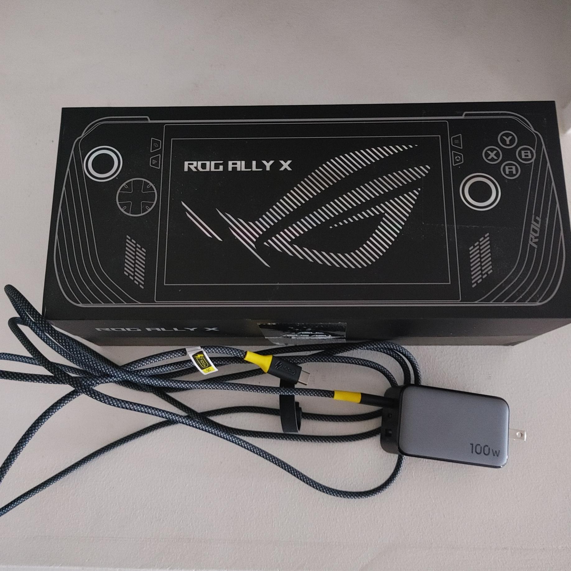 Asus Rog Ally X Z1 Extreme 24gb Ram 2TB nvme Windows 11 JSAUX USB-C Dock Ugreen 100w Gan Charger