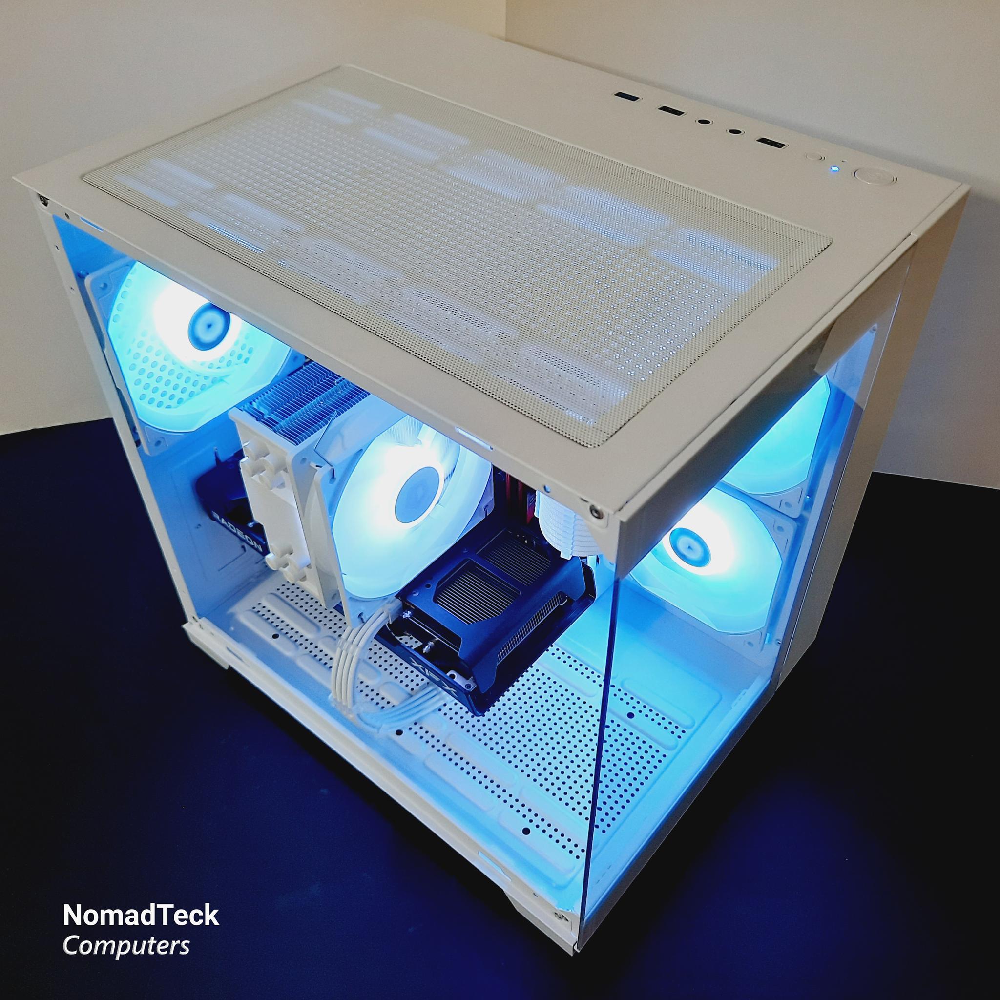 ❄️White Gaming PC w RGB - Ryzen 5 4500 ● 16GB RAM ● 1TB SSD - RX 6600 8GB ● Great Value 1080p