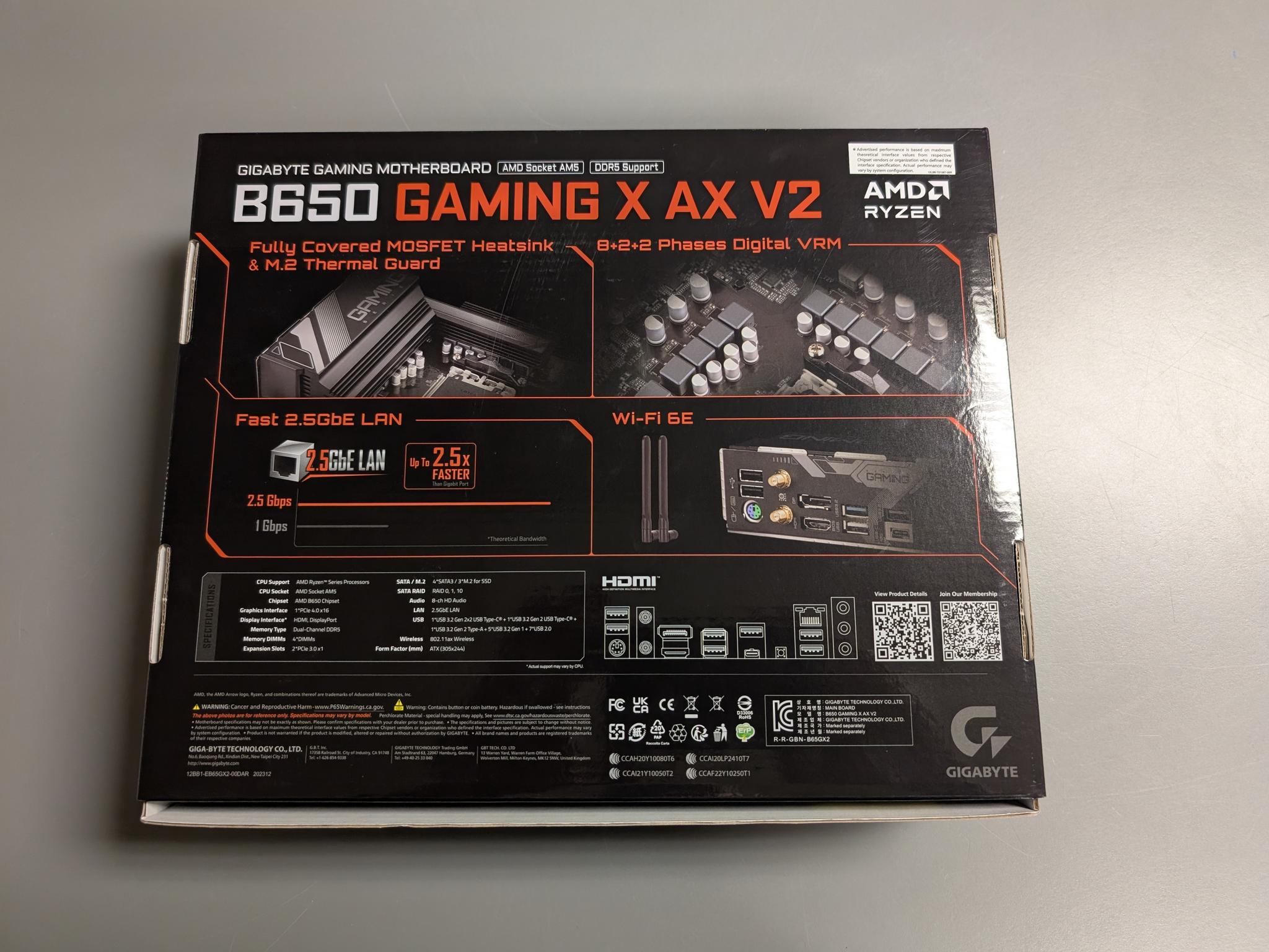 Gigabyte B650 Gaming X AX V2 AMD AM5 ATX Motherboard