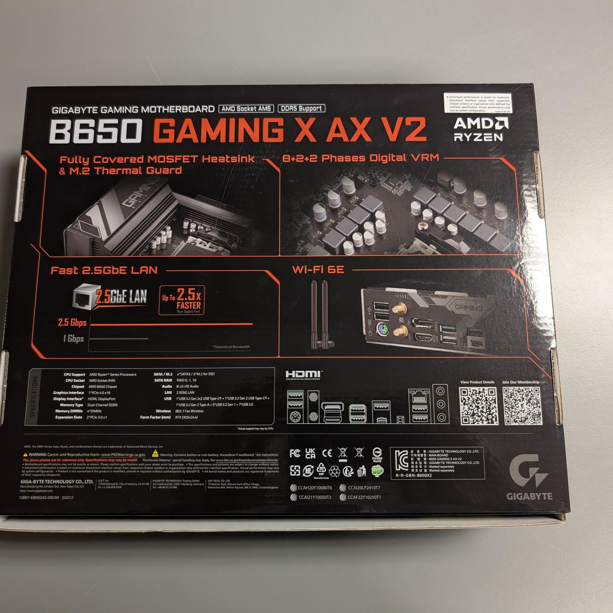 Gigabyte B650 Gaming X AX V2 AMD AM5 ATX Motherboard