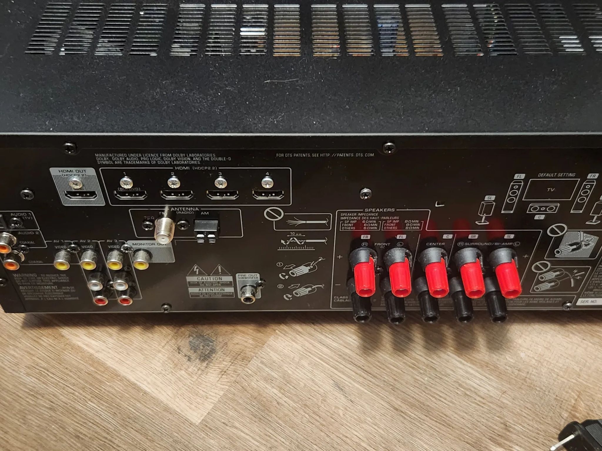 Yamaha rx-v385 5.1 channel av receiver