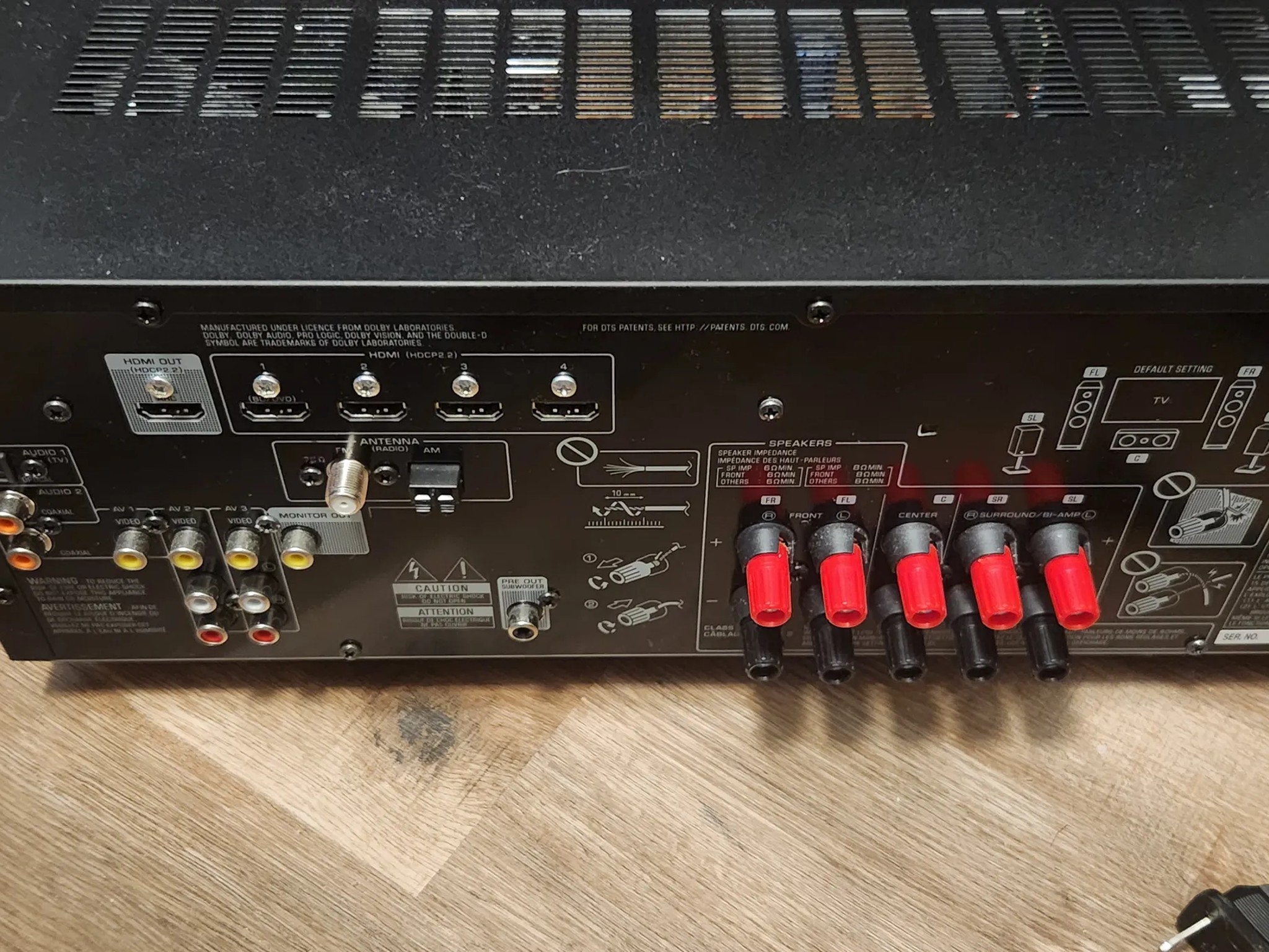 Yamaha rx-v385 5.1 channel av receiver