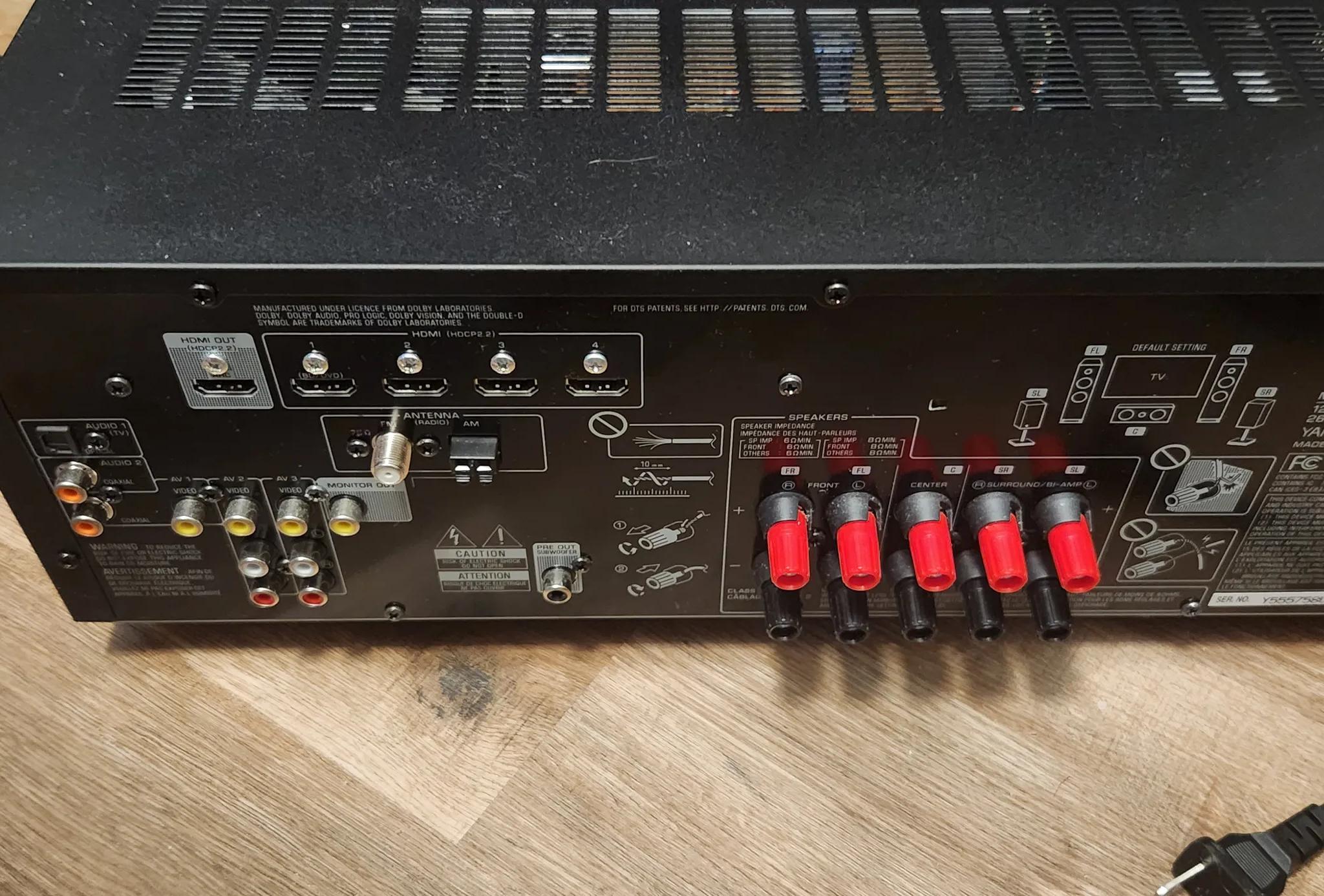 Yamaha rx-v385 5.1 channel av receiver
