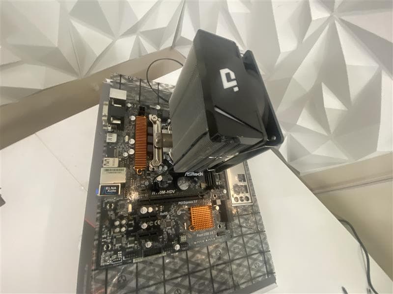 ASRock H110M-HDV Micro-ATX Motherboard + RGB CPU Cooler (AS-IS / No Display)