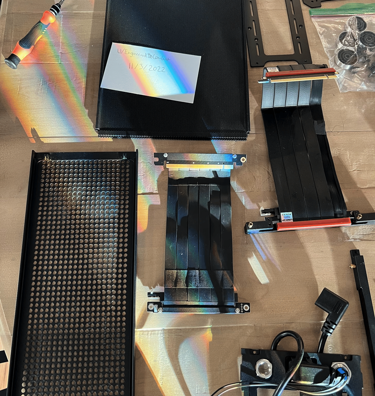 FormD T1.1 Case + PCIE 4.0 Riser + Custom Cables
