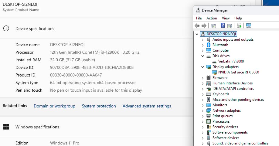 Intel Core i9 12900K ASUS STRIX Z690-E GeForce RTX 3060 12GB 1TB NVMe SSD 32GB DDR5 Corsair 3000D