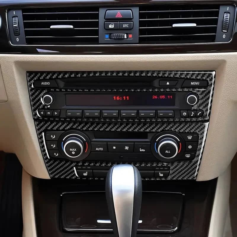 Premium Carbon Fiber CD Panel Decal for BMW E90/E92/E93 (2005-2012)