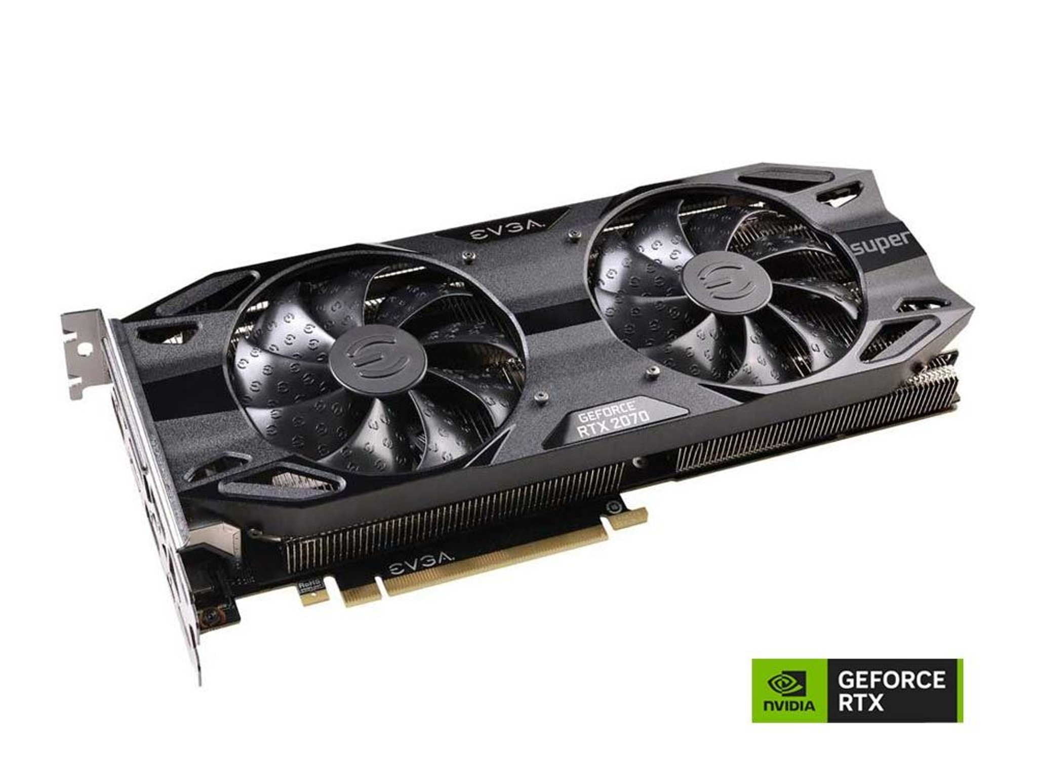 EVGA GeForce RTX 2070 SUPER BLACK GAMING Overclocked Dual-Fan 8GB GDDR6 PCIe 3.0 Graphics Card