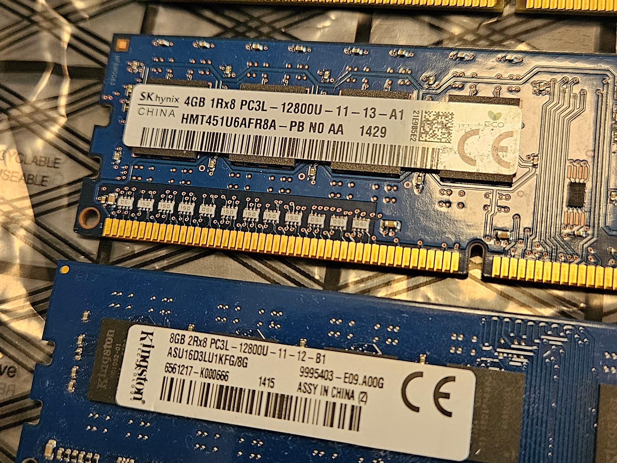 SK hynix DDR3 RAM Memory Modules LOT 4gb and one 8gb