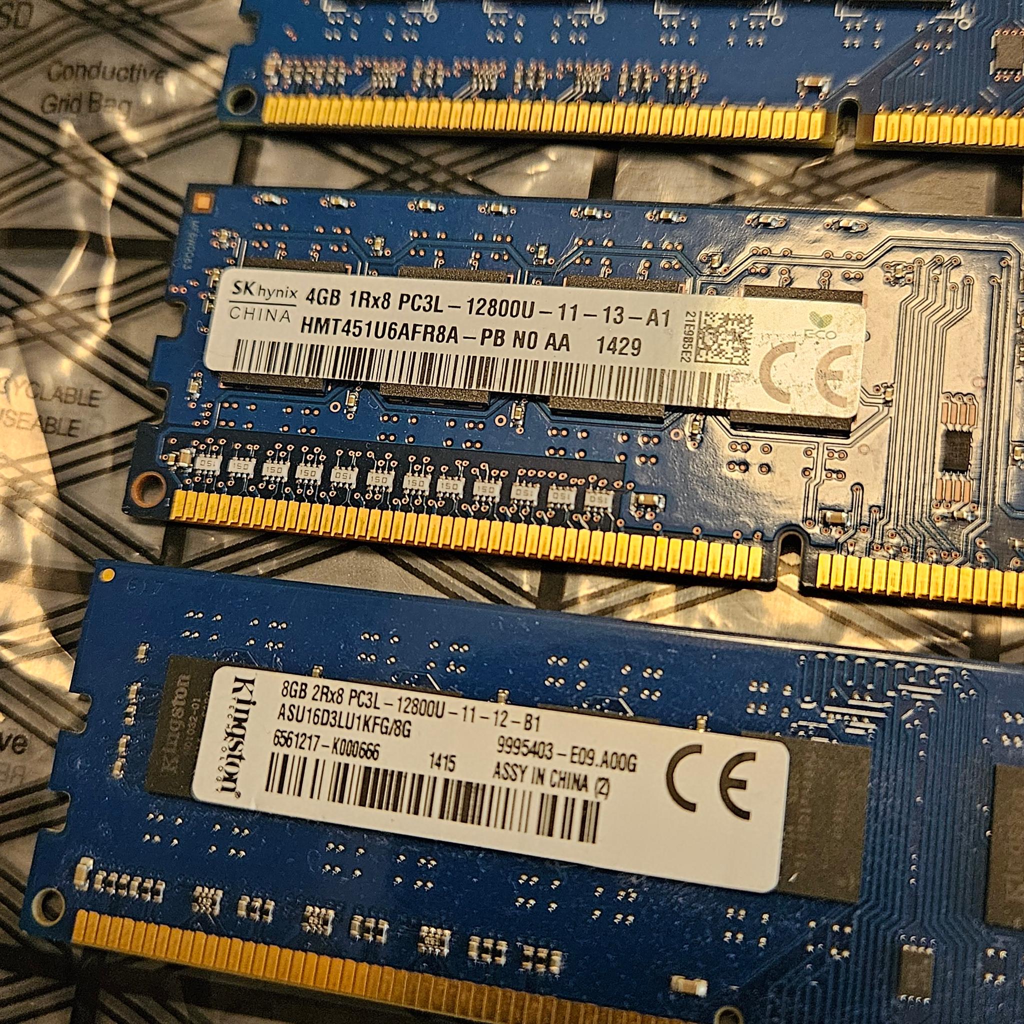 SK hynix DDR3 RAM Memory Modules LOT 4gb and one 8gb