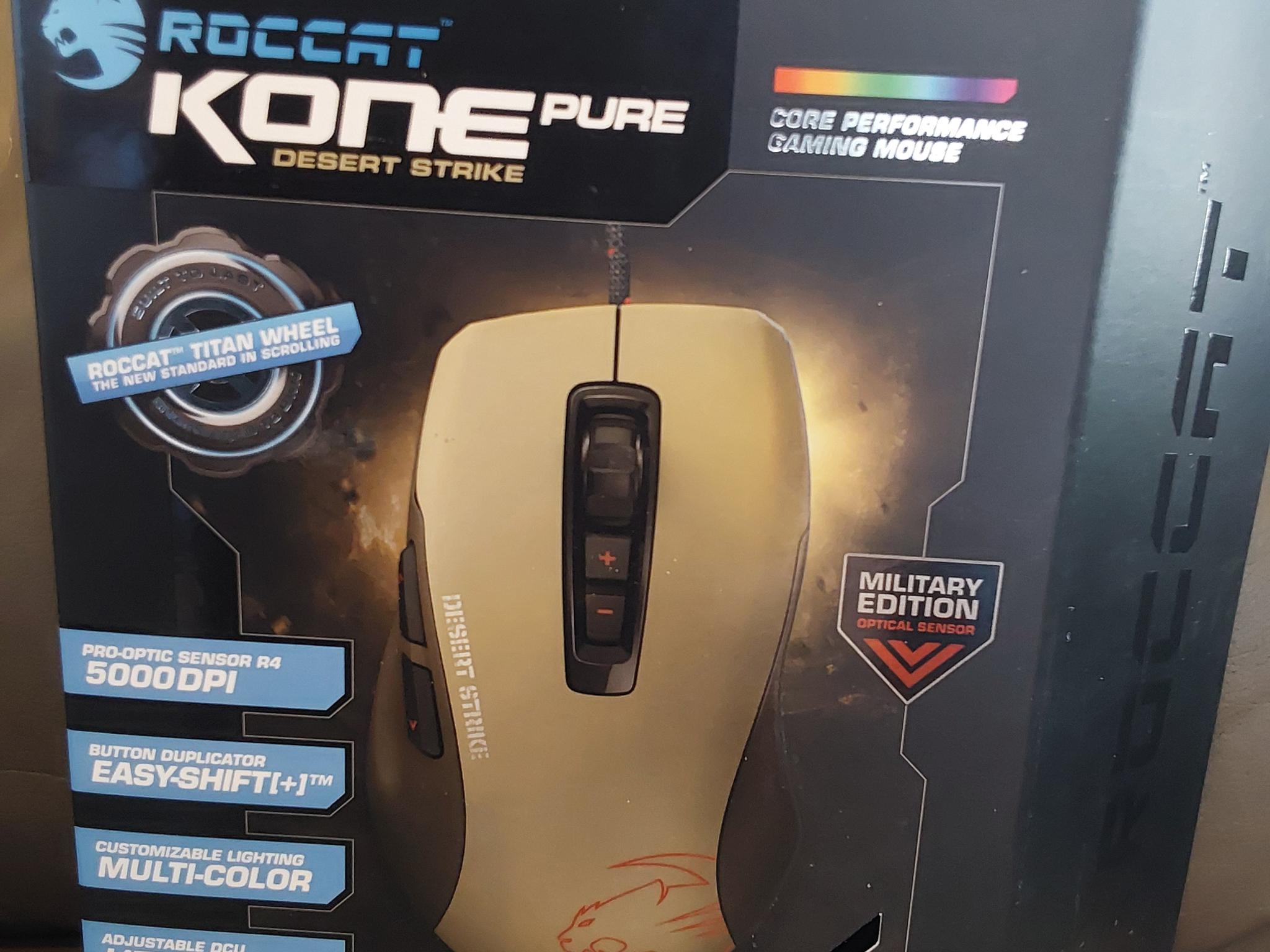ROCCAT KONE Pure Military Edition Core Performance, USB Wired Optical Gaming Mouse - Desert Strike