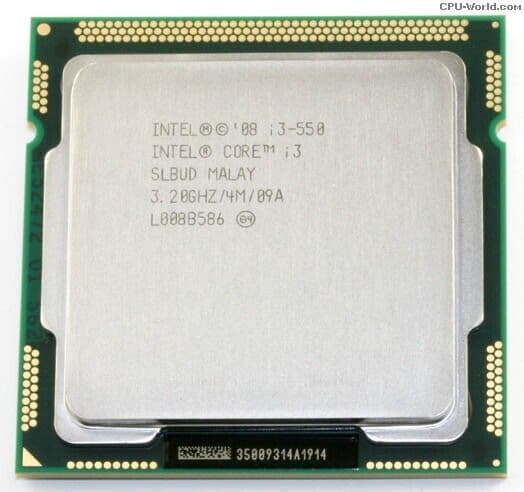 Intel Core i3 550 Dual-Core CPU (4M Cache, 3.20GHz, 1st generation)