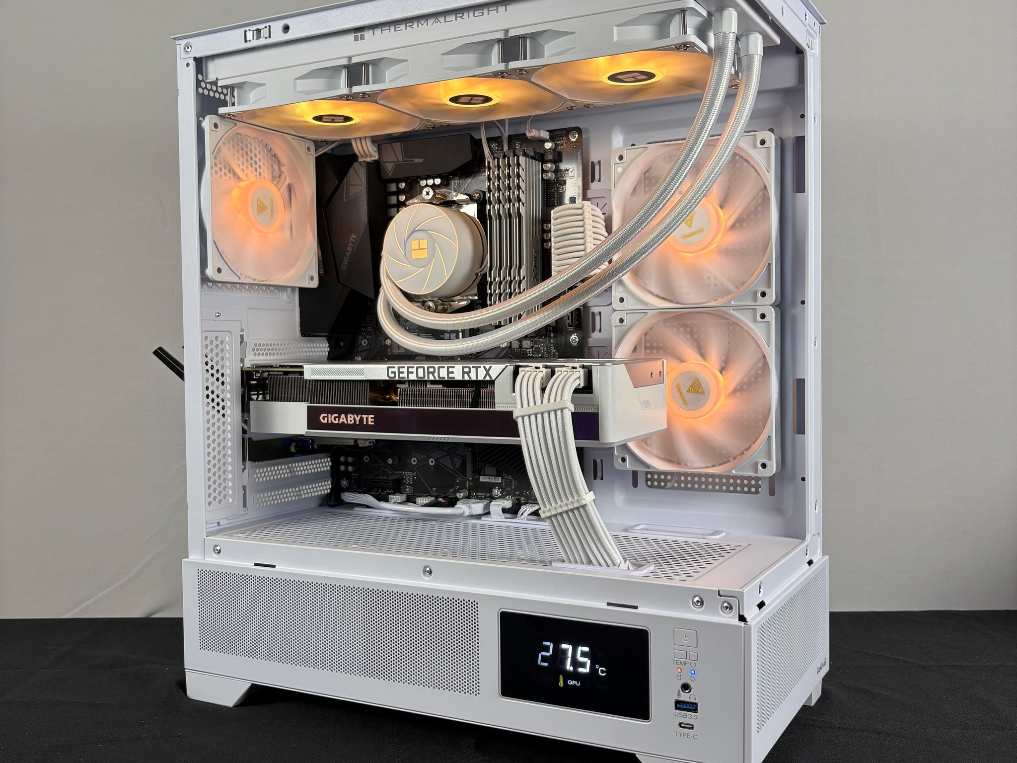🤍 RTX 3080 + Ryzen 7 5800X Gaming/Streaming PC | 32GB DDR4 | Temperature LCD 🌡️
