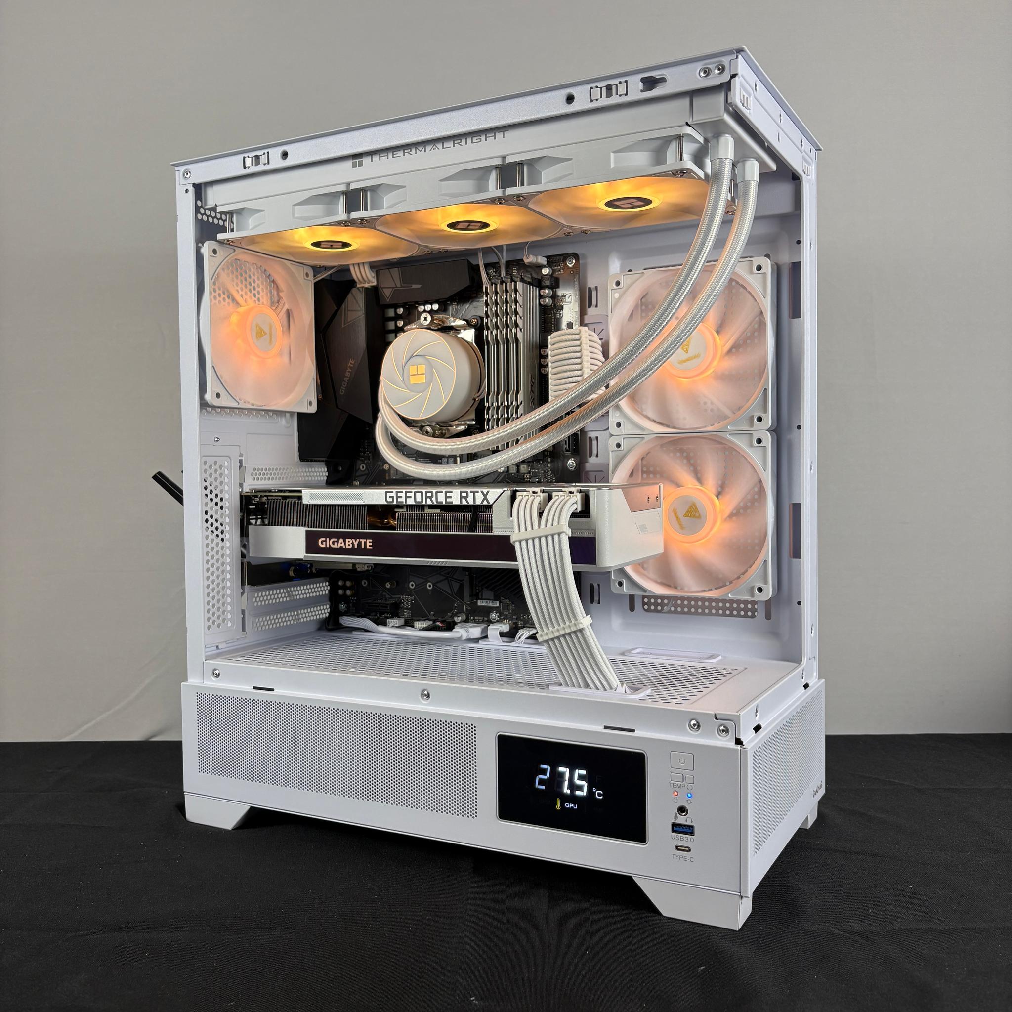 🤍 RTX 3080 + Ryzen 7 5800X Gaming/Streaming PC | 32GB DDR4 | Temperature LCD 🌡️