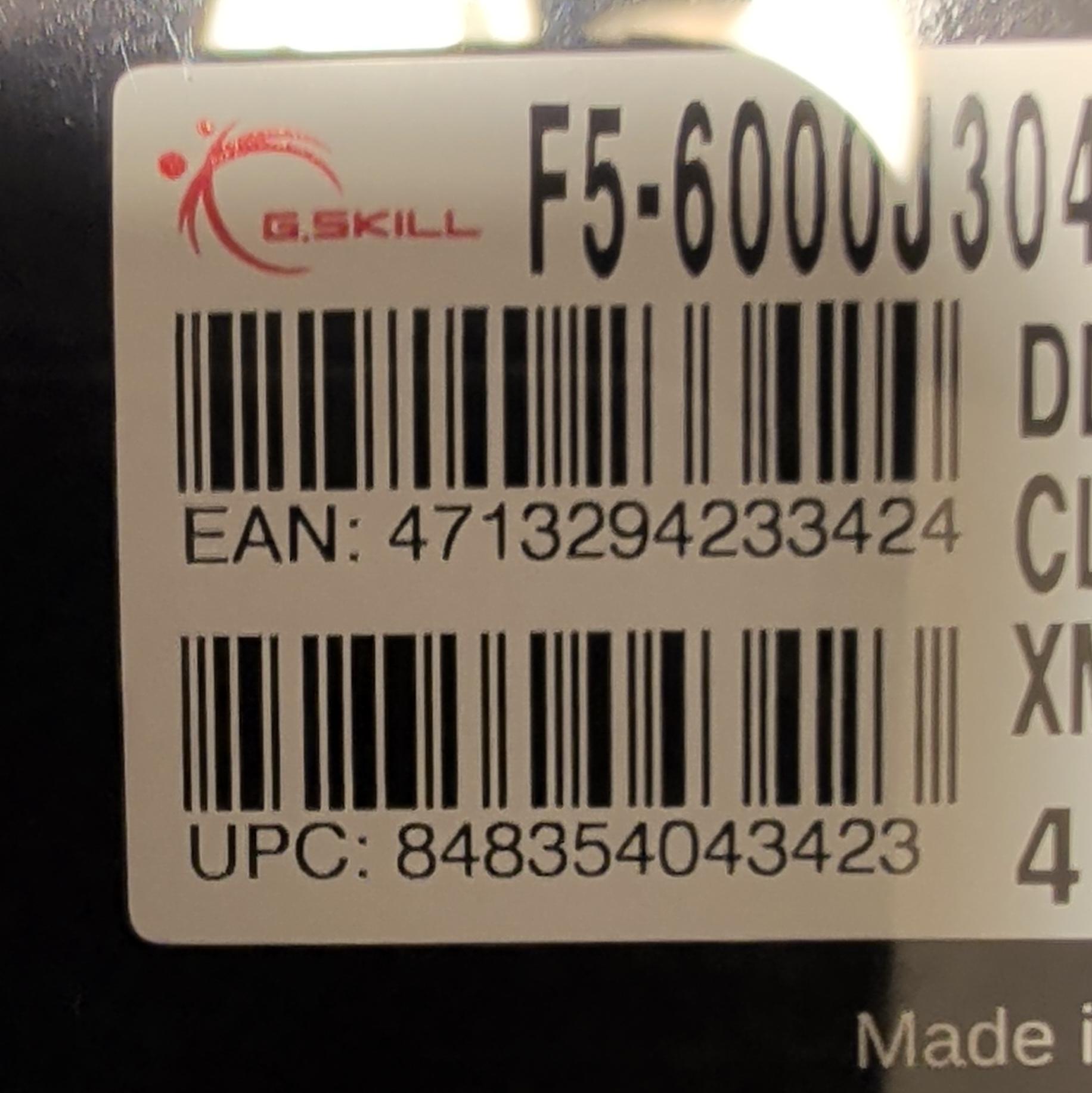 G.SKILL Flare X5 DDR5-6000 CL30 64GB (2x32GB) DIMM Desktop Memory XMP 3.0 EXPO