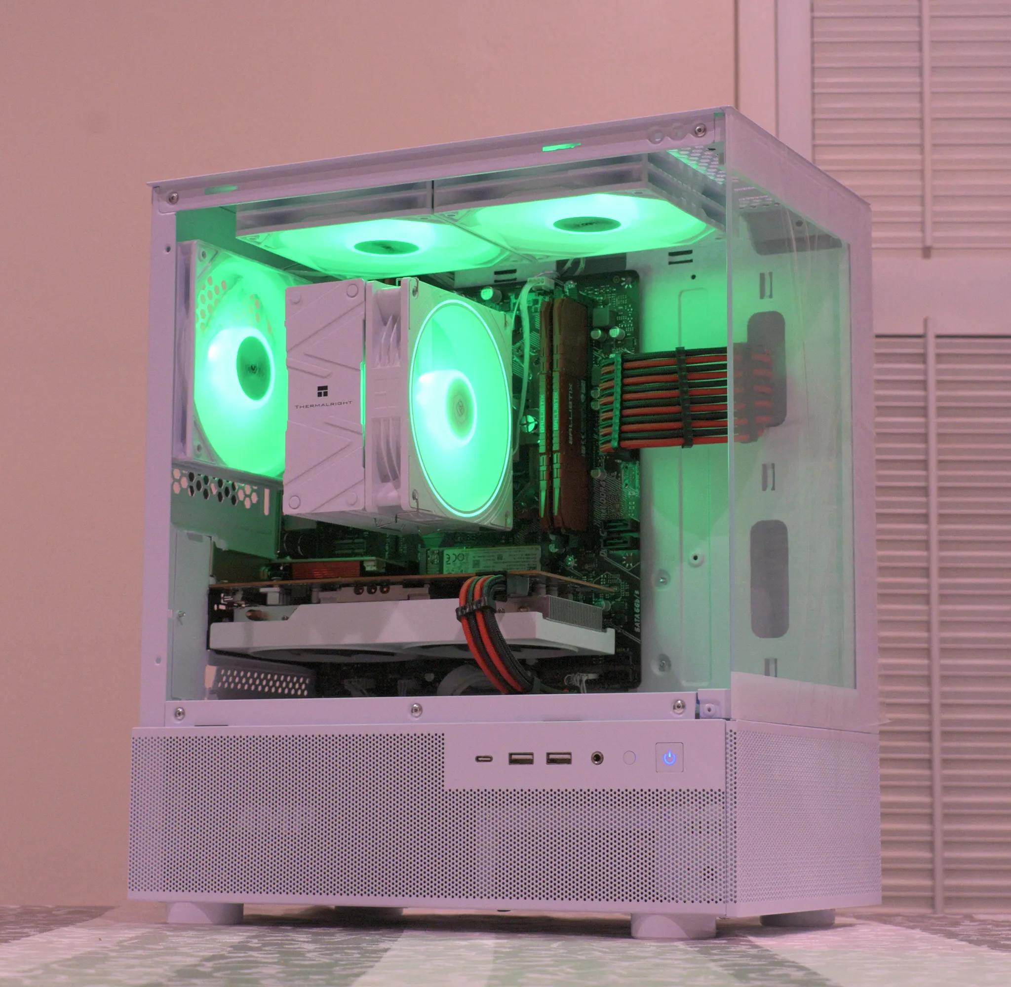1080p Beast | Ryzen 5 3600 | RX 6600 8GB | 32GB DDR4 | 1TB nVME SSD | 1080p White/Red Gaming PC RGB