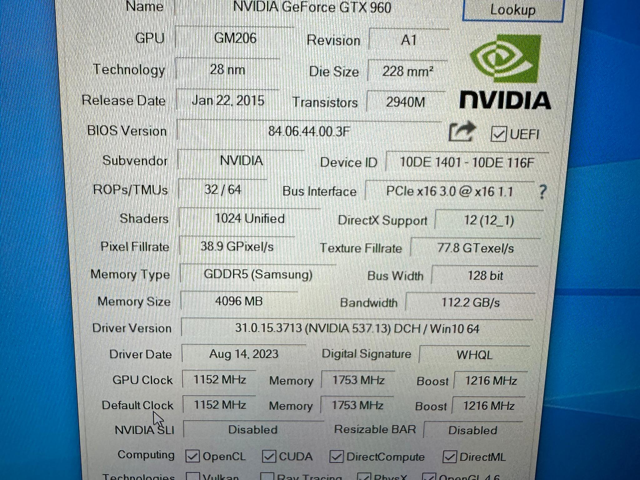 KILLISRE GTX 960 4GB GDDR5