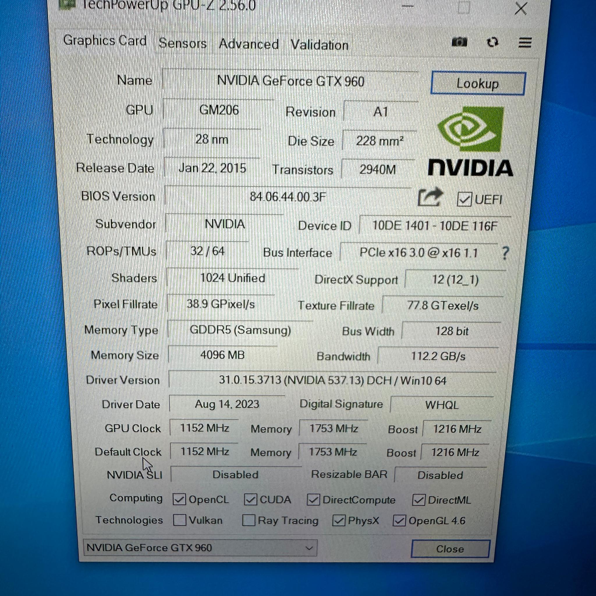 KILLISRE GTX 960 4GB GDDR5