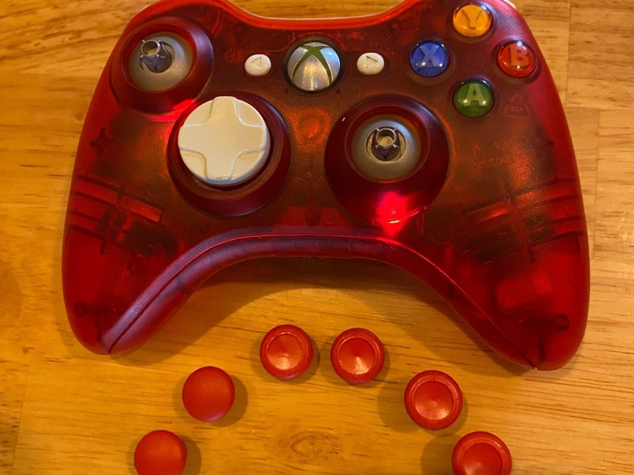 Custom Xbox 360 wireless controller | Hall effect | LEDs | RED | RESTORED