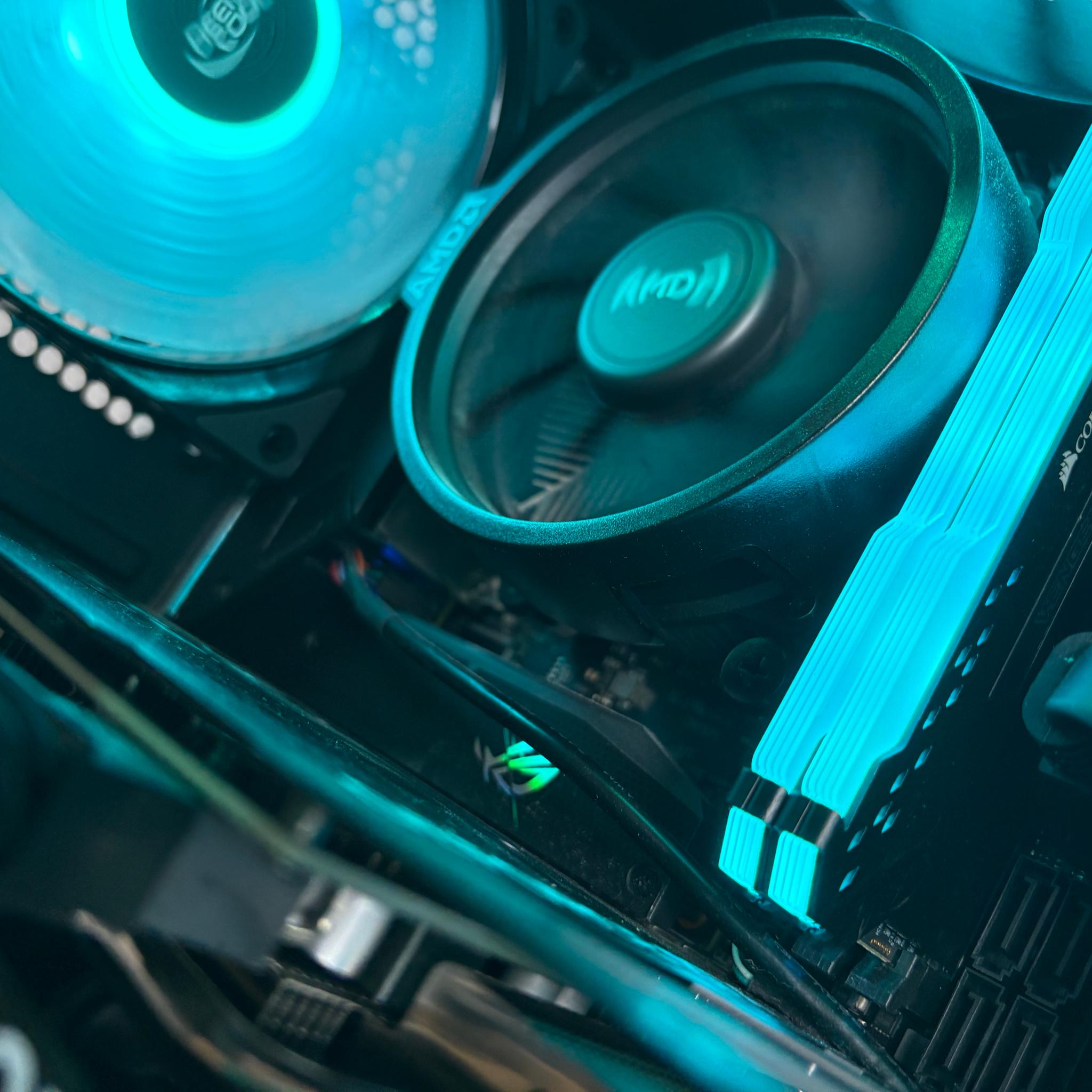 Black RGB Gaming PC | RTX 4060 | Ryzen 5 5600G | 16GB DDR4 RAM | 512 GB NVME SSD | FREE SHIPPING!!!