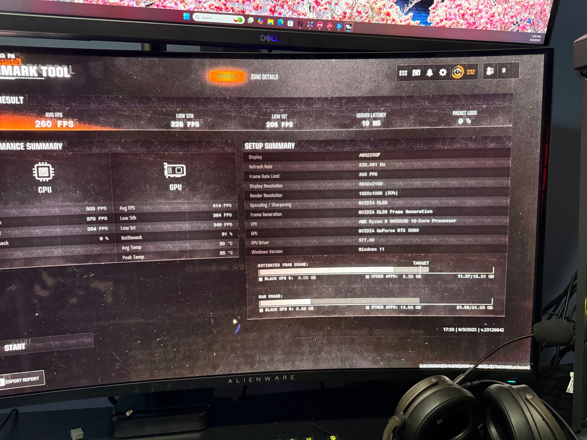 RTX 5080 with Ryzen 9 9950X3D