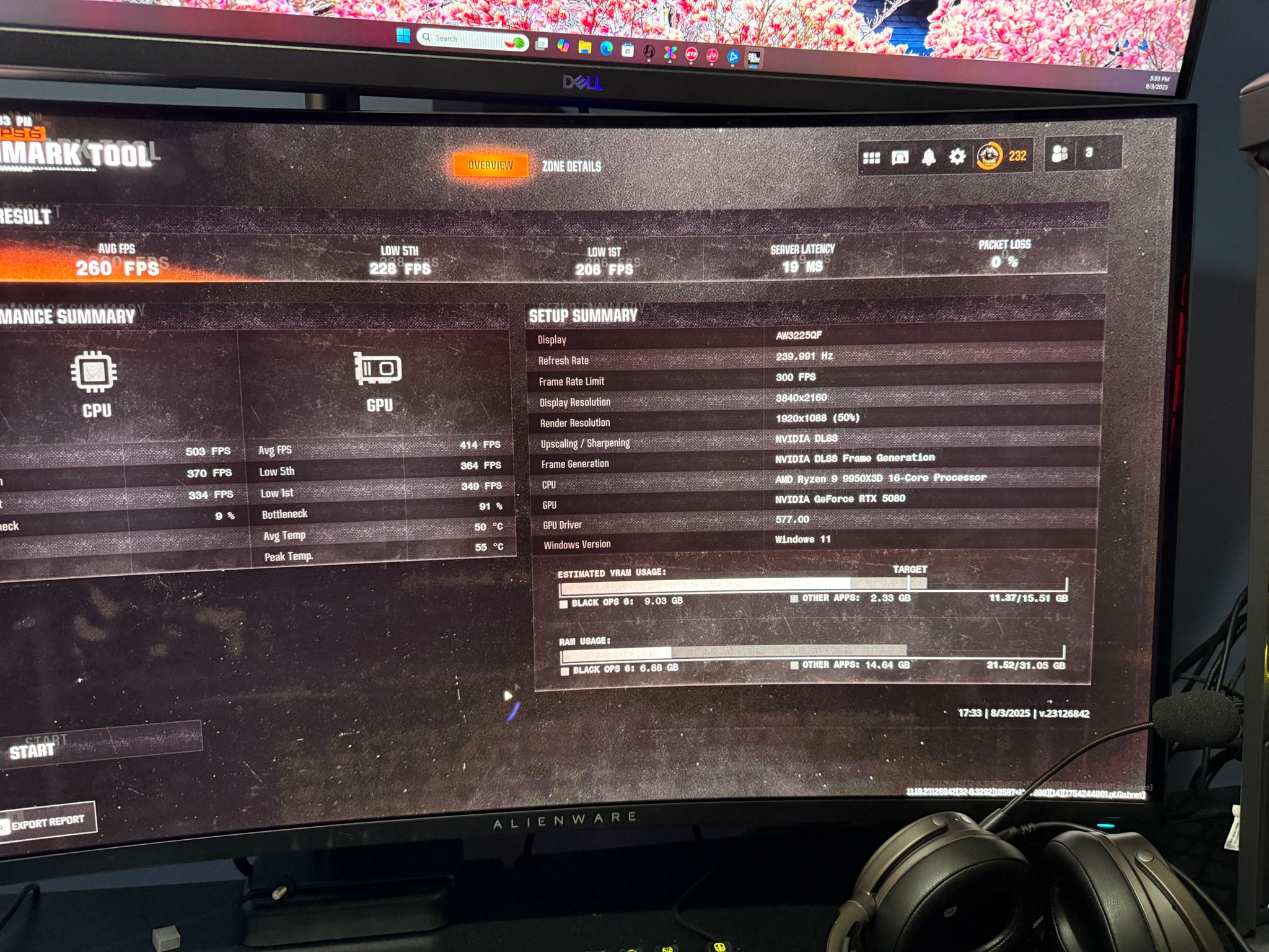 RTX 5080 with Ryzen 9 9950X3D