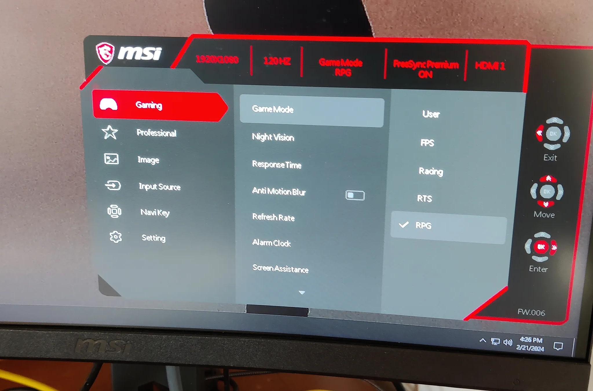 MSI 27 curved monitor 120hurts.lol