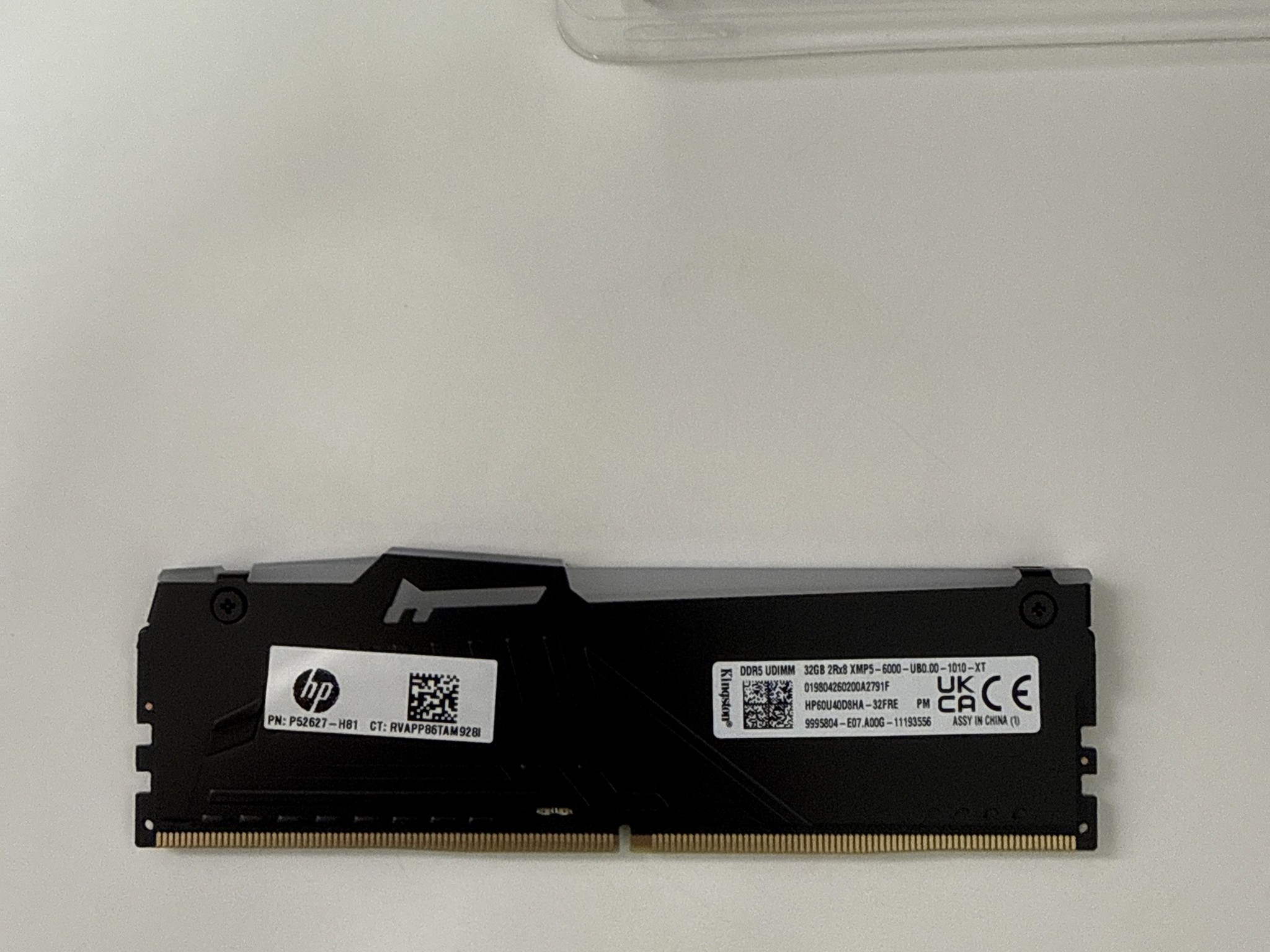 HP OEM Kingston FURY Beast RGB 32GB DDR5-6000 CL40 — 1x32 (HP60U40D8HA-32FRE)