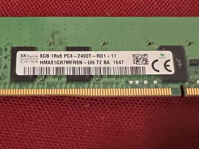 SK Hynix 16GB DDR4 PC4-19200 2400MHZ ECC REG DIMM Memory Ram  Modules (8GB X 2)