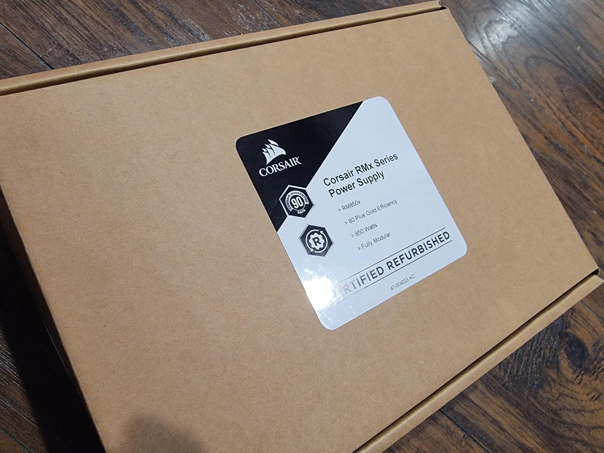 CORSAIR RM850x Fully Modular ATX Power Supply- certified REFURBISHED- Black