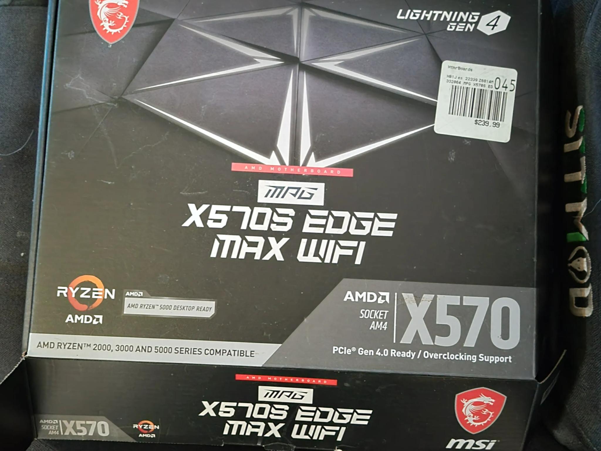 Msi x570 edge max ryzen 9 3950x plus 32gb mem