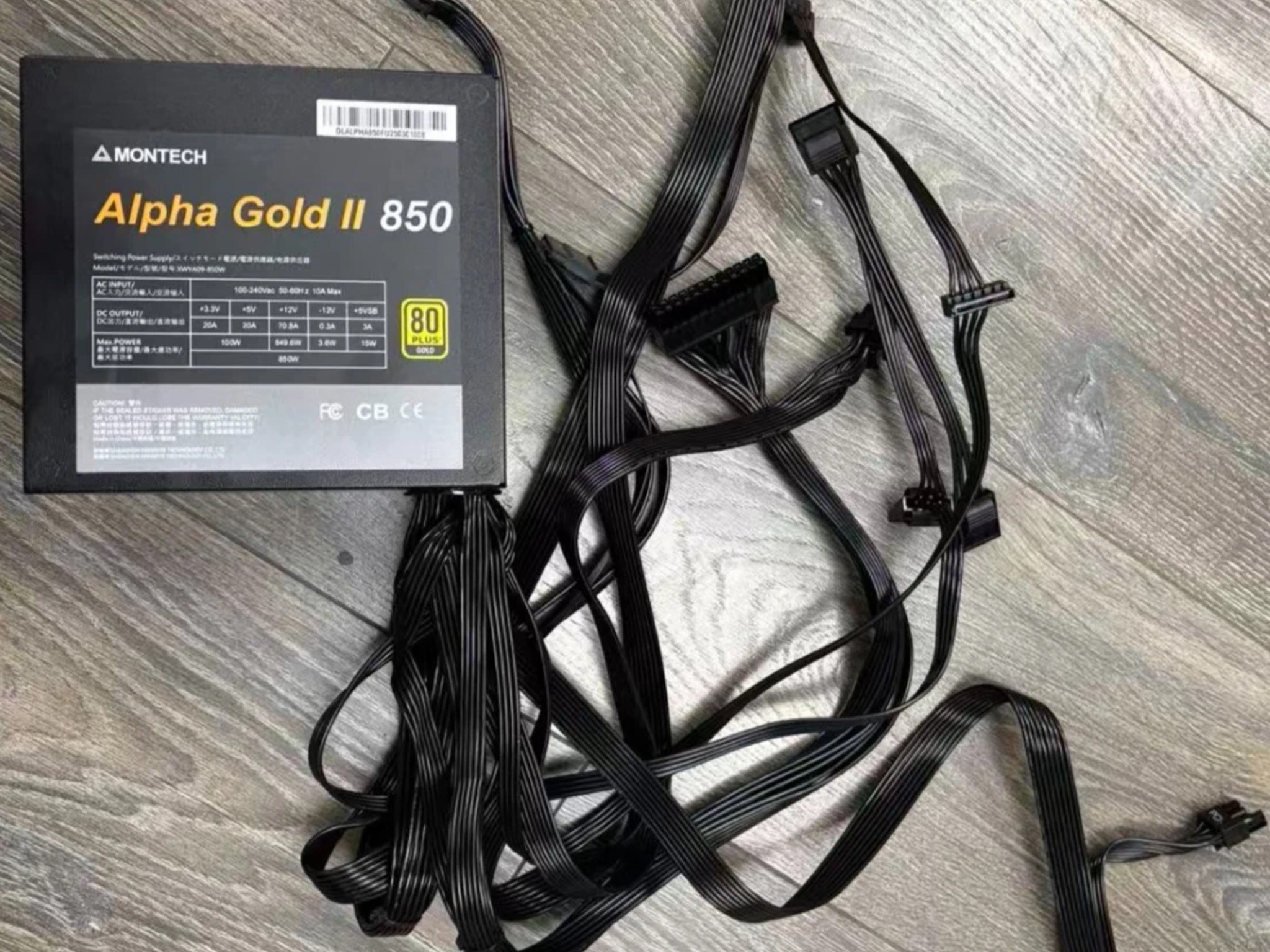 Montech Alpha Gold II 850W 80+ Gold Fully Modular ATX Power Supply PSU