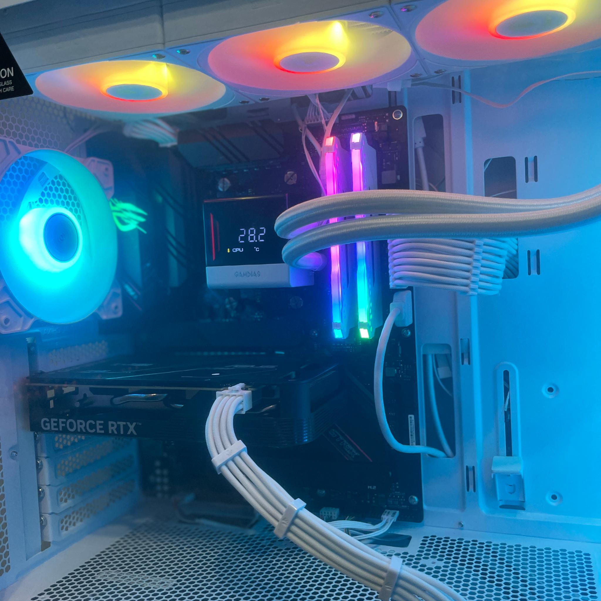 🐺❄️ ARCTIC PREDATOR ❄️🐺  RTX 4060 | Ryzen 5 5600X | ROG Strix WiFi | Liquid Cooled