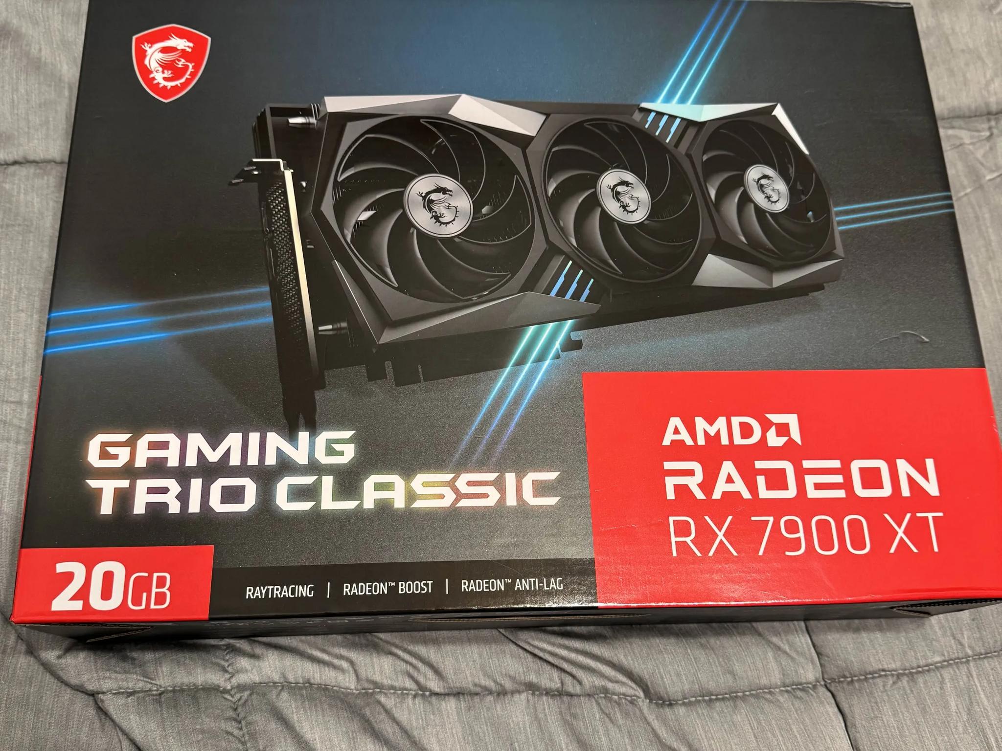 AMD MSI RX 7900 XT GAMING TRIO CLASSIC 20G Used Great Condition