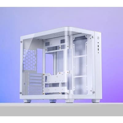 Clearance JONSBO TK-3 White ATX Case OEM Curved Glass Dual Chamber - New
