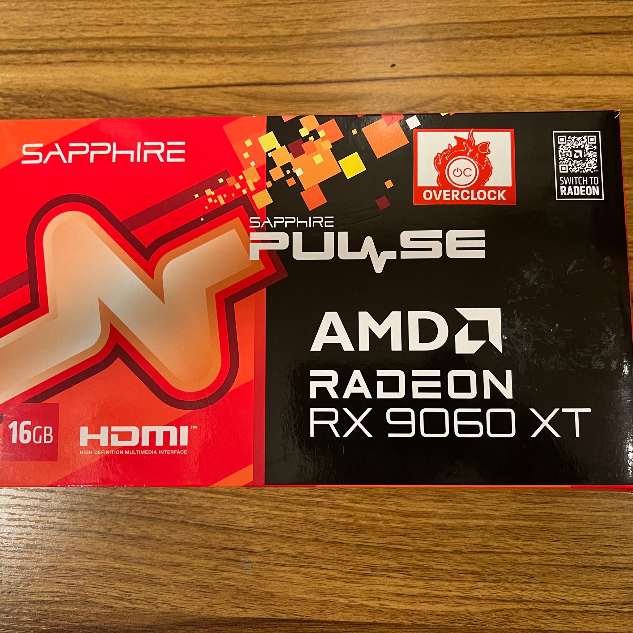 NEW RX 9060XT 16GB SAPPHIRE PULSE Radeon GDDR6 PCI Express 5.0x16 GPU Graphics Card