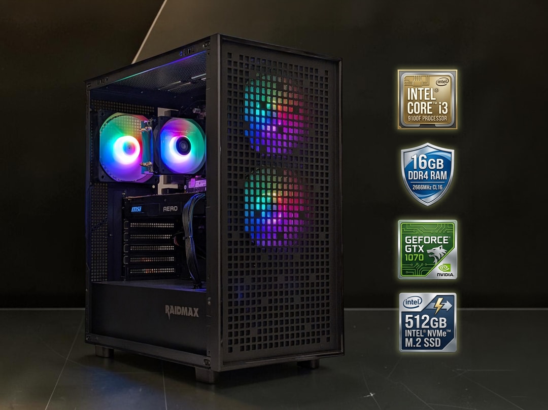 アルカード☆ゲーミングPC Windows11 GTX670 ⚔️ GTX Gaming PC | GeForce GTX 1070, Core i3-9100F, 16GB RAM