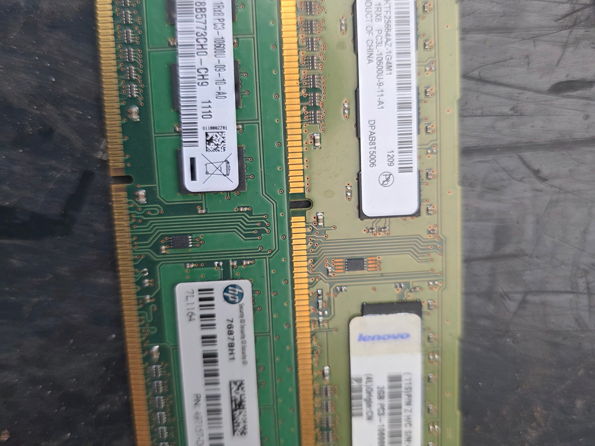 Samsung, Atech, Lenovo, HP, Elpida Used Memory Ram