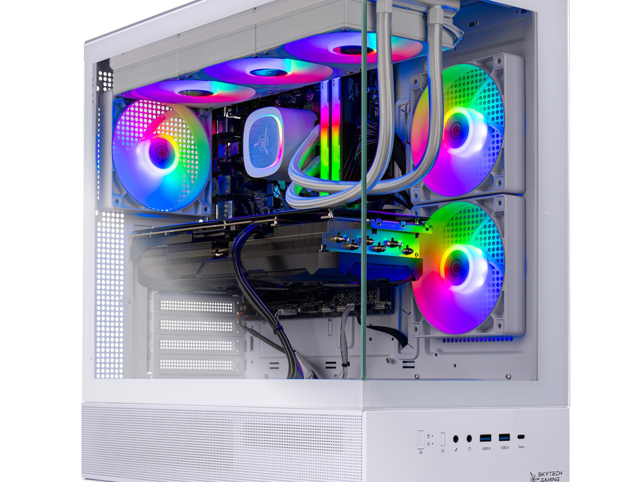 NEW & MUST GO SKYTECH AZURE 3 Gaming PC | RTX 5070 | 32GB RGB RAM | 1TB SSD | AMD 7700 | Win 11 HOME