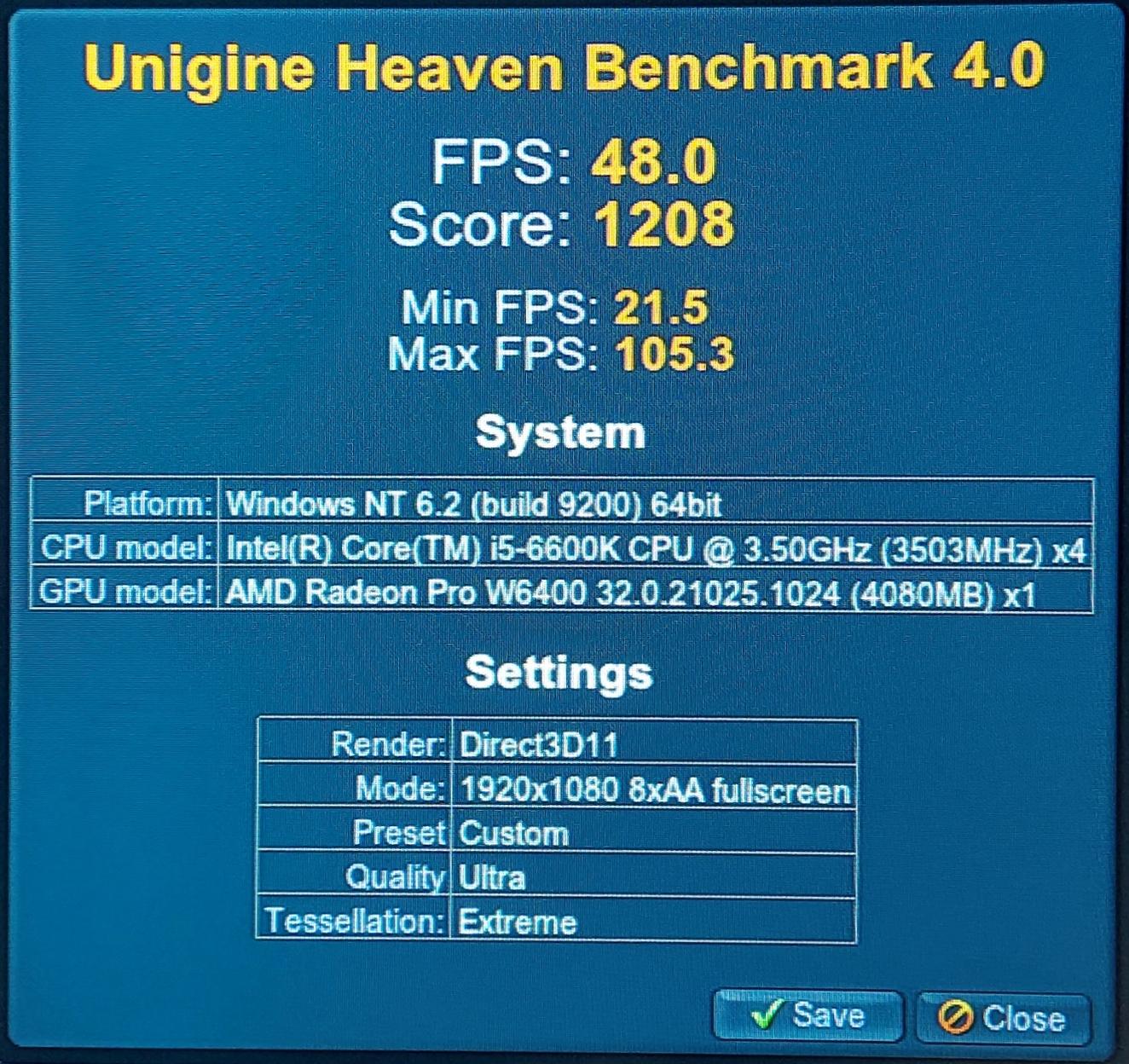 i5-6600k, Radeon Pro W6400 4GB (RX 6400), 16GB RAM, 512GB SSD Windows 11 Pro