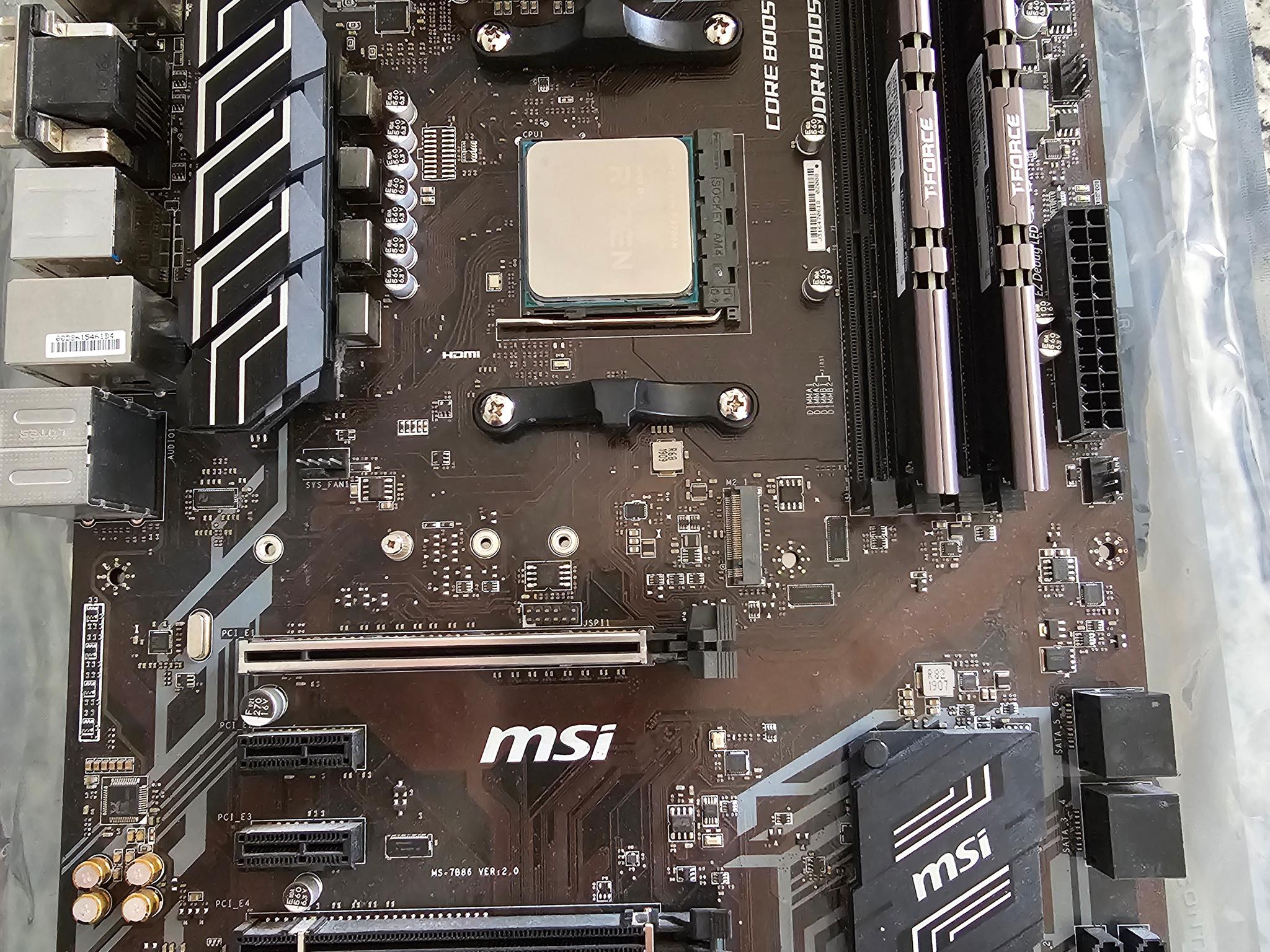 AMD 5700x, 32gb ram, B450 motherboard combo