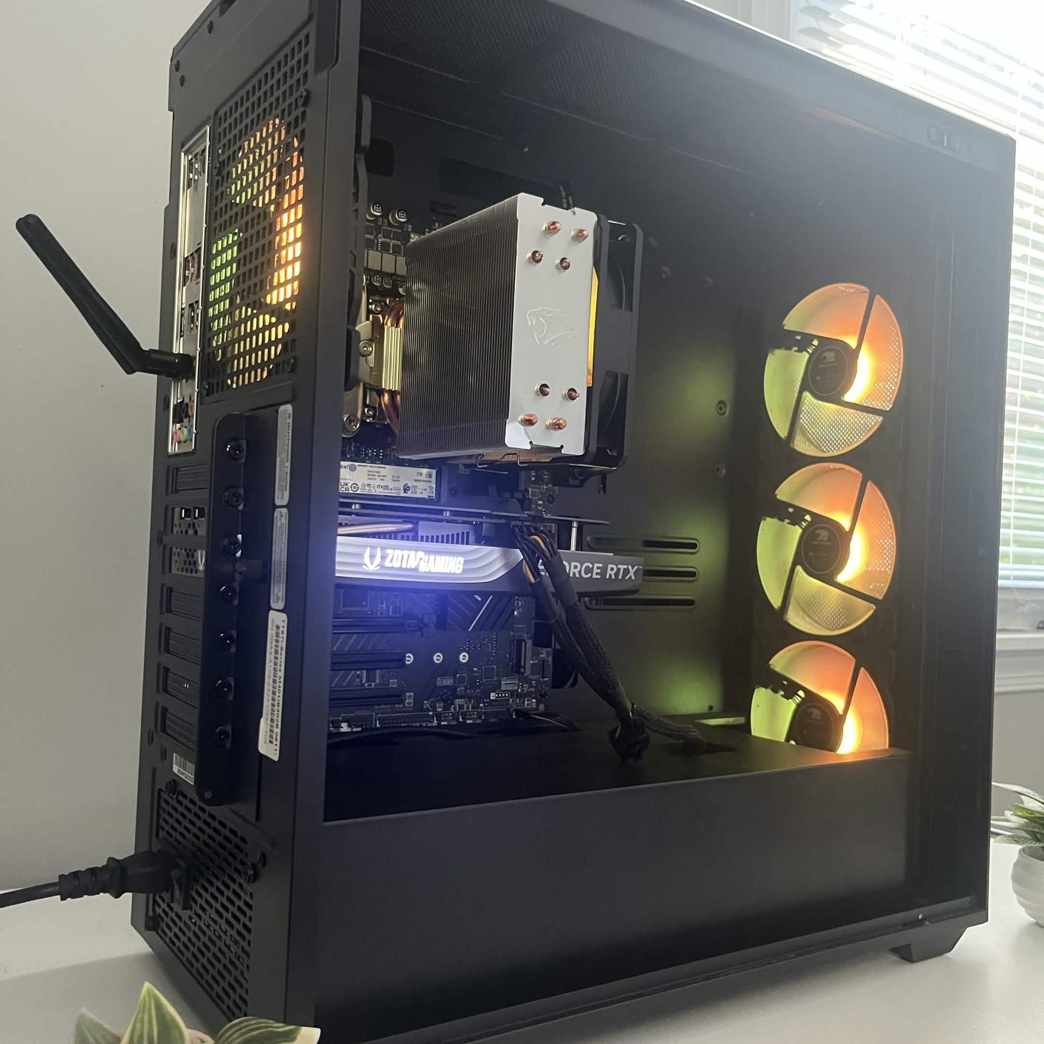 🖥️ RTX 4060 | 16GB DDR5 | i5 14400F | 1 TB Gen 4 NVMe | Black Gaming PC