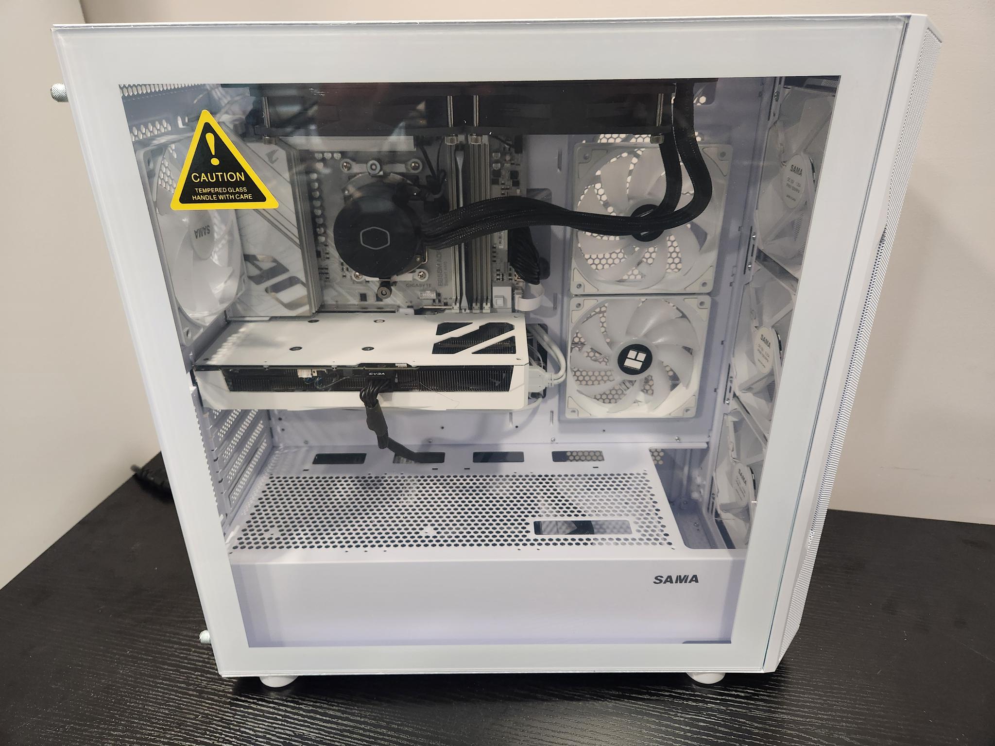High end White gaming pc with CUSTOM RTX WHITE GPU!