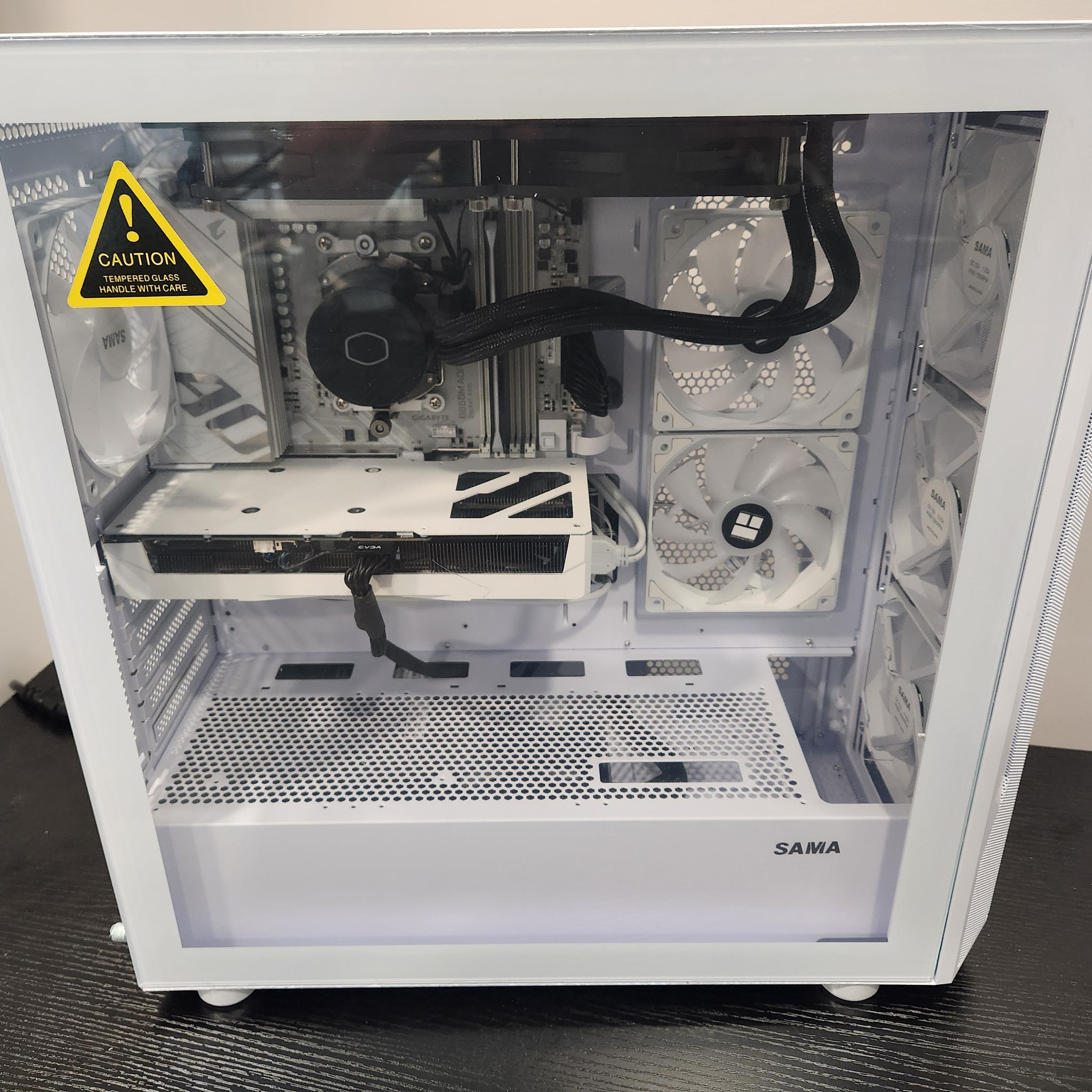 High end White gaming pc with CUSTOM RTX WHITE GPU!