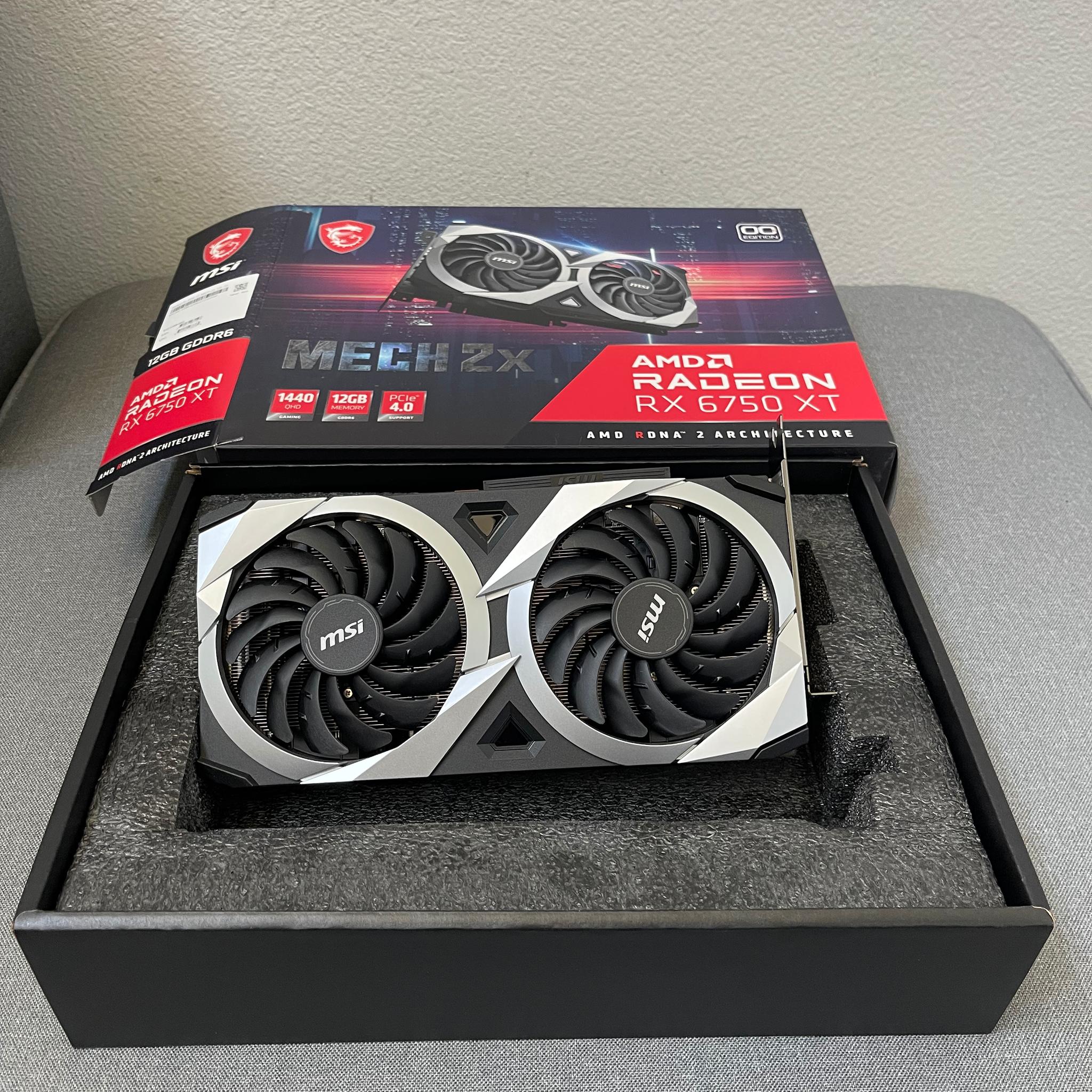 MSI AMD Radeon RX 6750 XT Mech 2X 12G OC for sale.