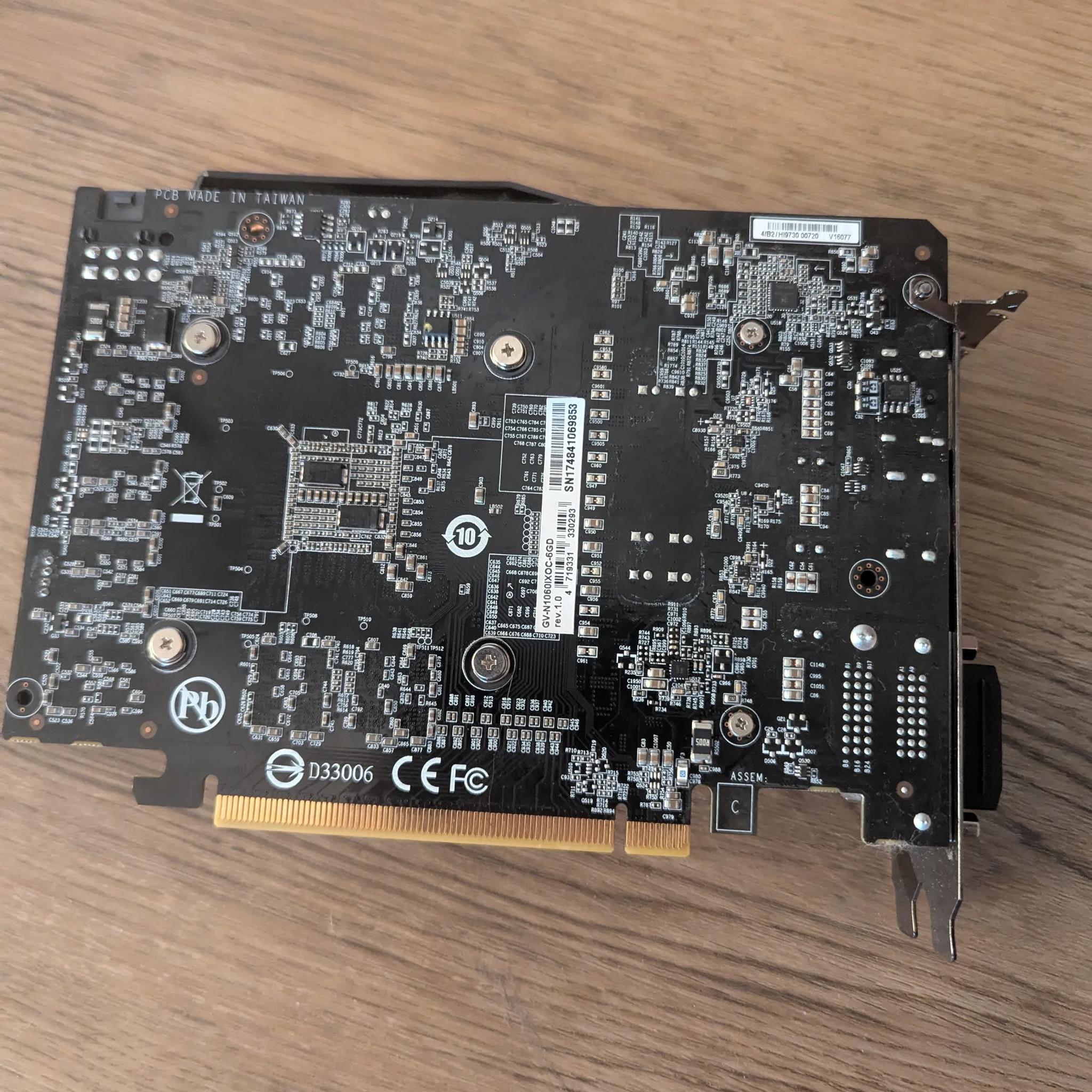 Gigabyte NVIDIA GTX 1060 6GB GDDR5 ATX Graphics Card