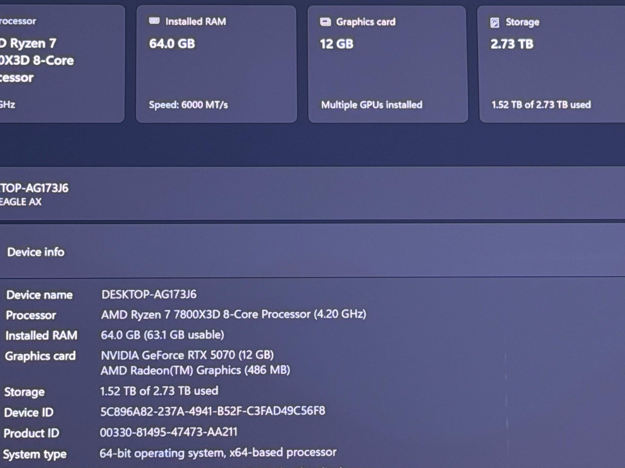 Custom Gaming PC Build | RTX 5070 FE | Ryzen 7 7800X3D | 64 GB DDR5 | 3TB NVME