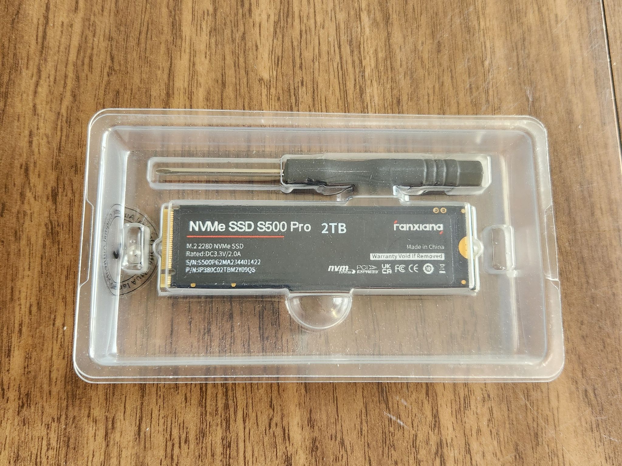 2TB Fanxiang M.2 NVME SSD S500 Pro PCIe Gen3 x4