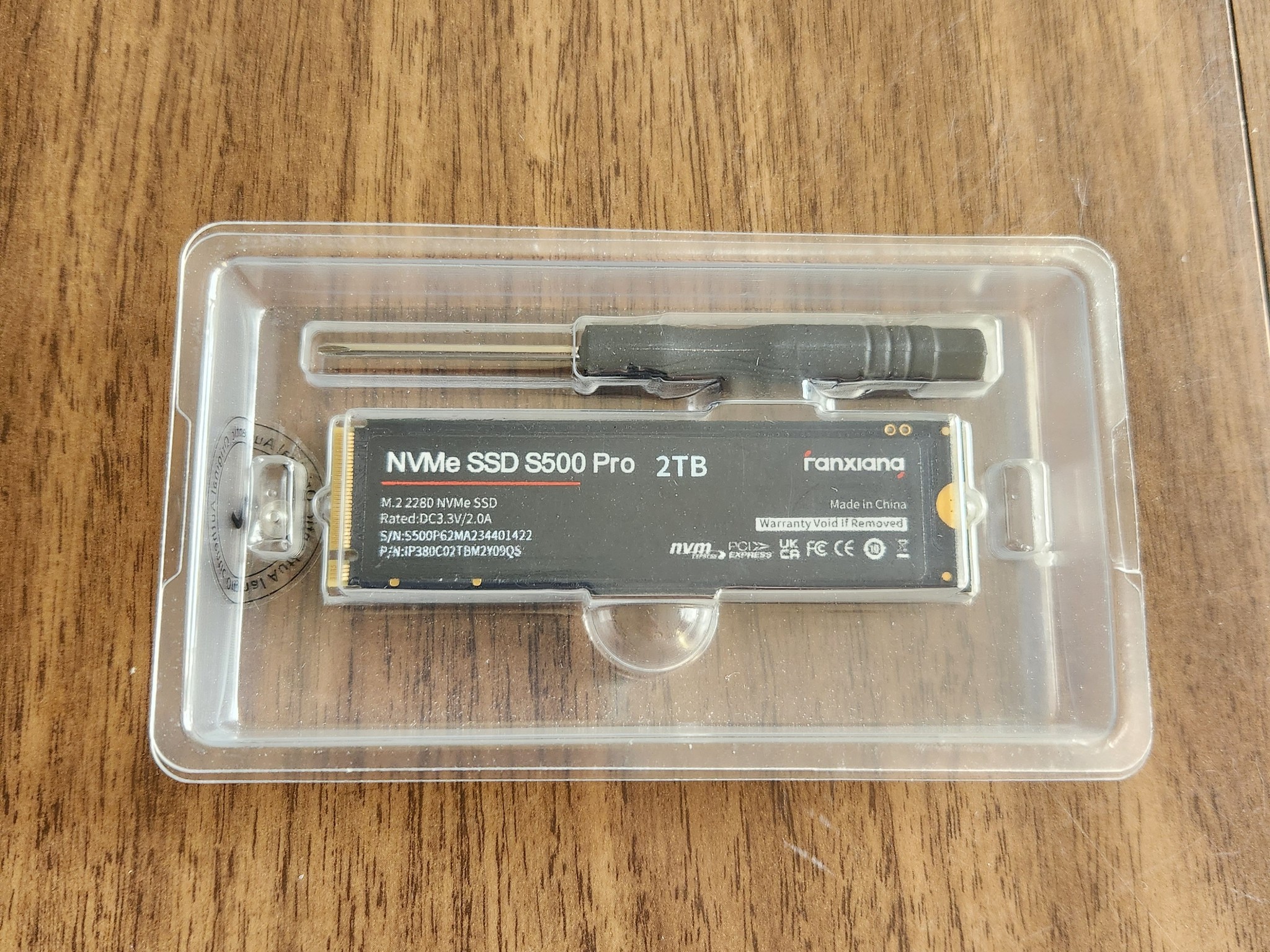 2TB Fanxiang M.2 NVME SSD S500 Pro PCIe Gen3 x4